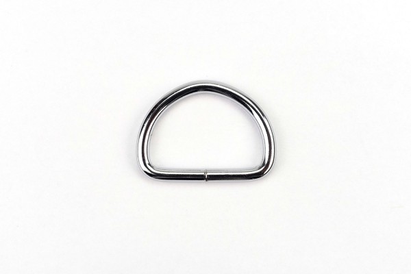 Metall D-Ring 38 mm | Silberfarben