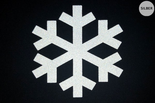 Schneeflocke | Reflektierendes Bügelbild 2er-Set | 2,5 cm |