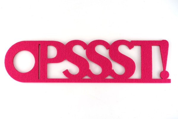 Türanhänger "PSSST!" Pink | Filz | Höhe ca. 29 cm