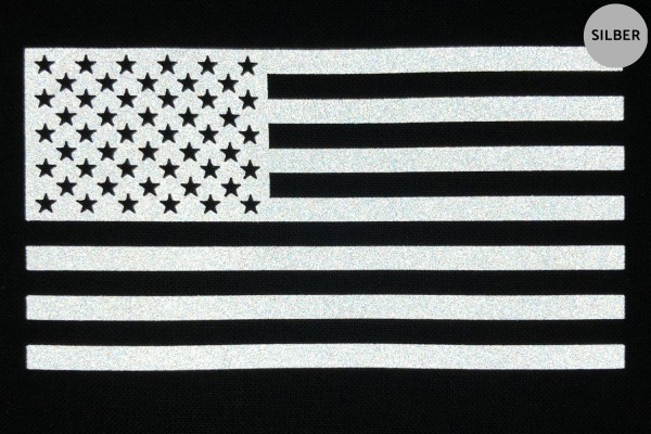 USA Flagge | Reflektierendes Bügelbild | 5 cm |