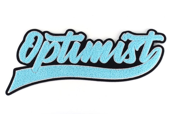 Aufnäher "Optimist" für den Rücken | 25 cm | Türkis, Weiß, Schwarz