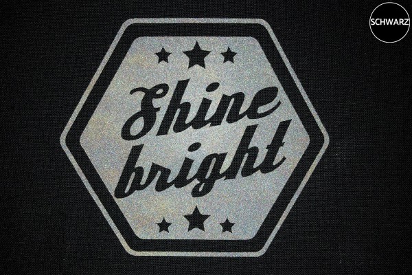 Shine Bright | Reflektierendes Bügelbild | 8 cm |