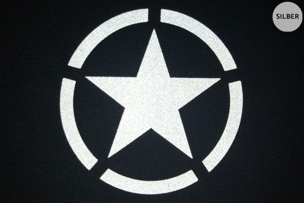 Army Star | Reflektierendes Bügelbild | 5 cm |