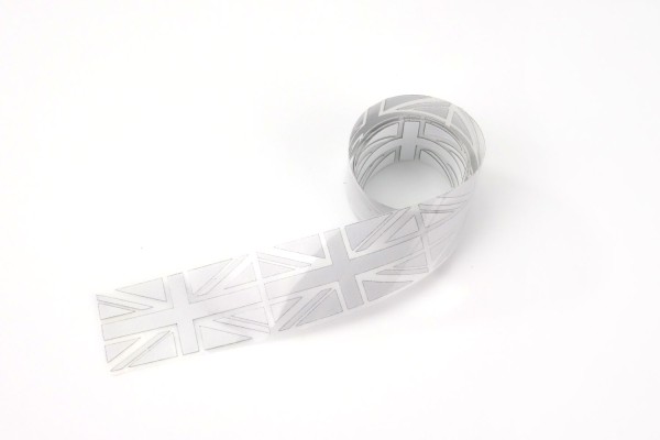 Union Jack | Reflektierendes Bügelbild Meterware | 2,5 cm |