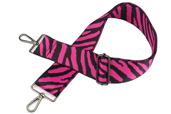 Zebra Design | Jacquard Wechselriemen | Pink, Schwarz | verstellbar
