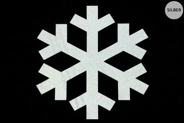 Schneeflocke | Reflektierendes Bügelbild | 10 cm |